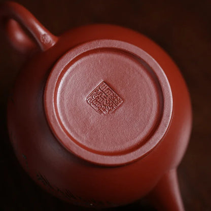 200ml Chinese Yixing Purple Clay Teapots Raw Ore Dahongpao Handmade Tea Pot Home Zisha Filter Beauty Kettle Tea Set Gifts
