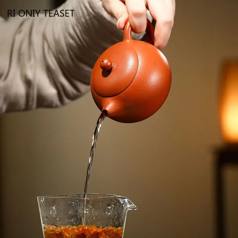 200ml Chinese Yixing Purple Clay Teapots Teaware Master Handmade Xishi Tea Pot Raw Ore Zhu Mud Beauty Kettle Zisha Tea Set