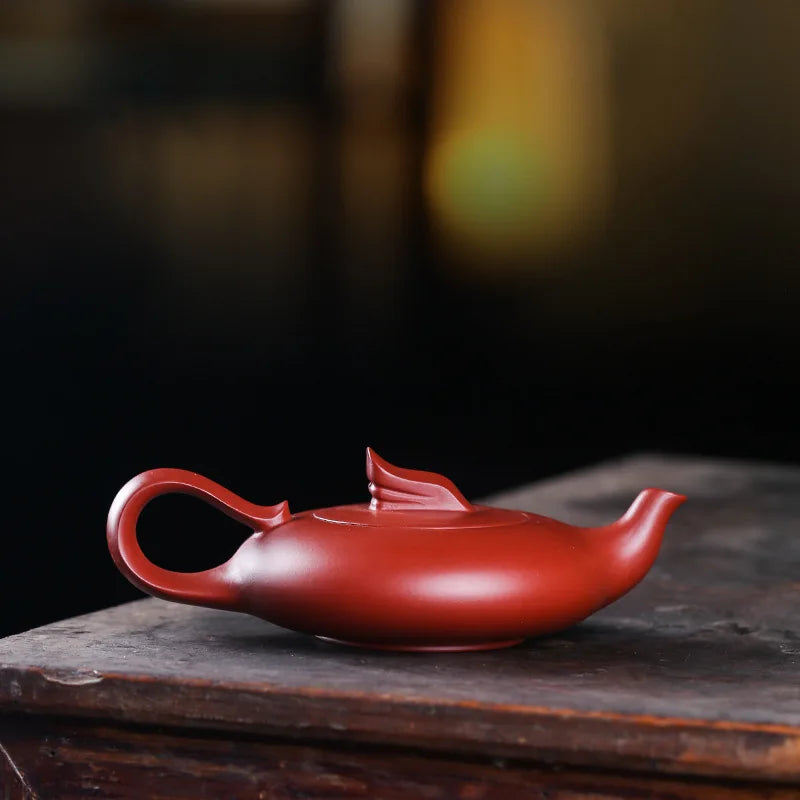 200ml Chinese Yixing Raw Ore Purple Clay Teapots Authentic Handmade Antique Tea Pot Kettle High-end Zisha Tea Set Collection