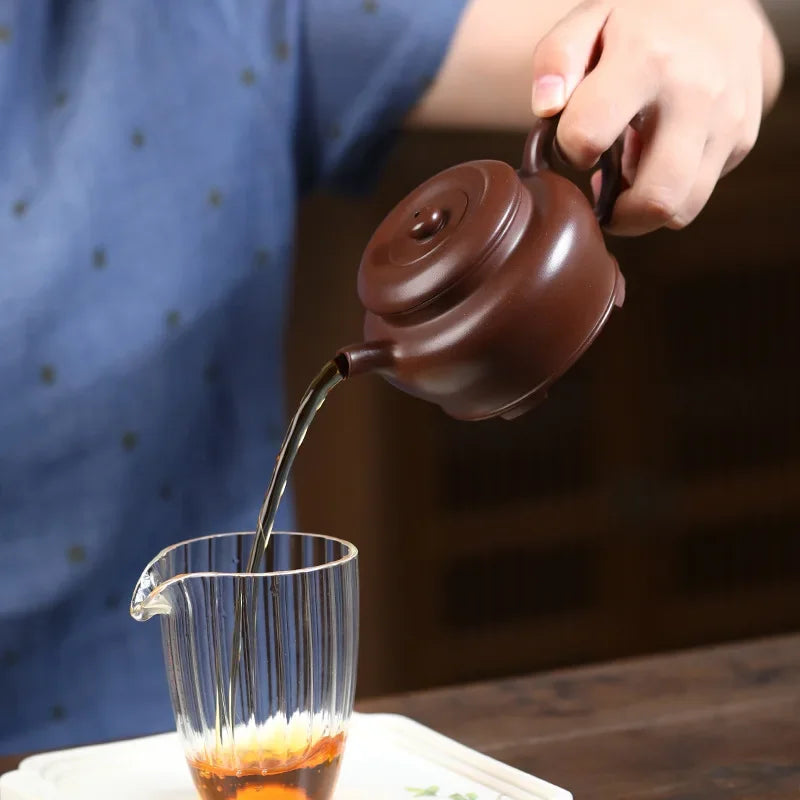 200ml Chinese Yixing Raw Ore Purple Clay Teapots Beauty Kettle Famous Handmade Tea Pot Authentic Zisha Tea Set Accessories