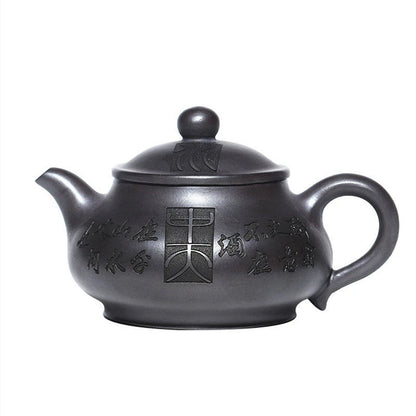 200ml Chinese Yixing Raw Ore Purple Clay Teapots Famous Artists Handmade Tea Pot Kettle Authentic Zisha Tea Set Teaware