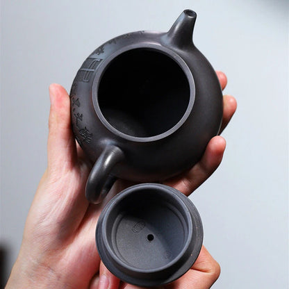 200ml Chinese Yixing Raw Ore Purple Clay Teapots Famous Artists Handmade Tea Pot Kettle Authentic Zisha Tea Set Teaware