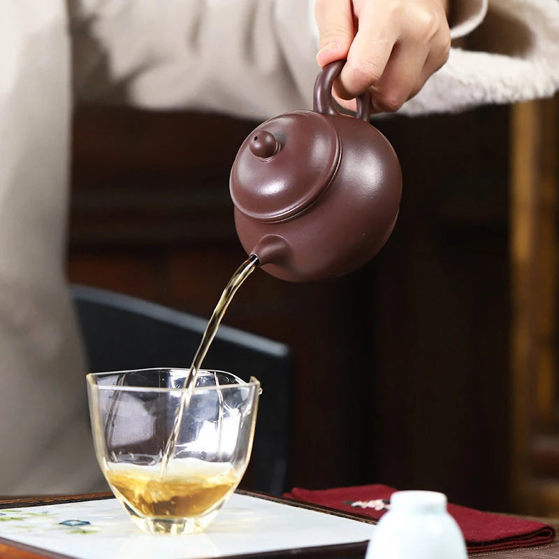 200ml Chinese Yixing Raw Ore Purple Clay Teapots Handmade Tea Pot Kettle High-end Zisha Tea Set Collection Teaware Gifts