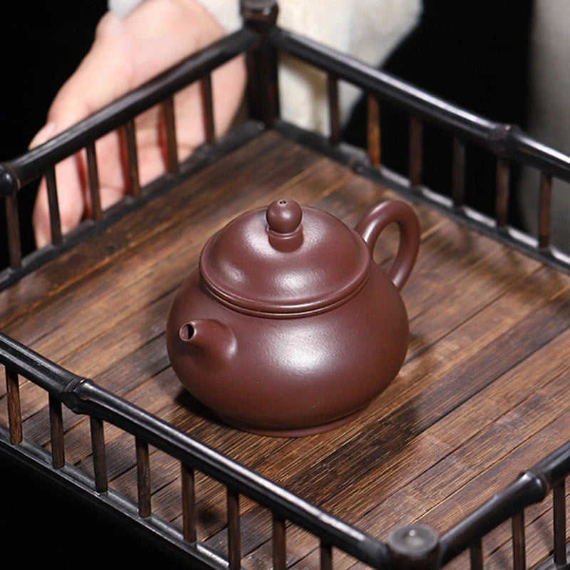 200ml Chinese Yixing Raw Ore Purple Clay Teapots Handmade Tea Pot Kettle High-end Zisha Tea Set Collection Teaware Gifts