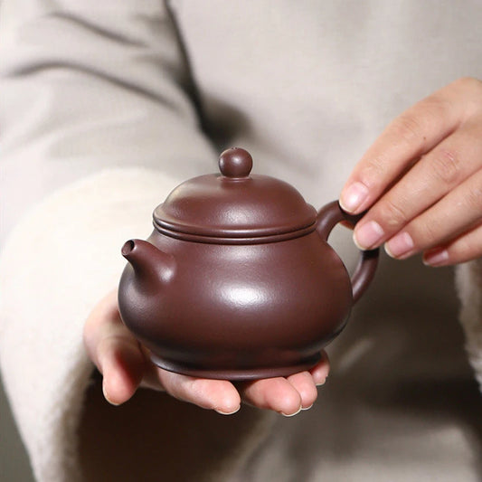 200ml Chinese Yixing Raw Ore Purple Clay Teapots Handmade Tea Pot Kettle High-end Zisha Tea Set Collection Teaware Gifts