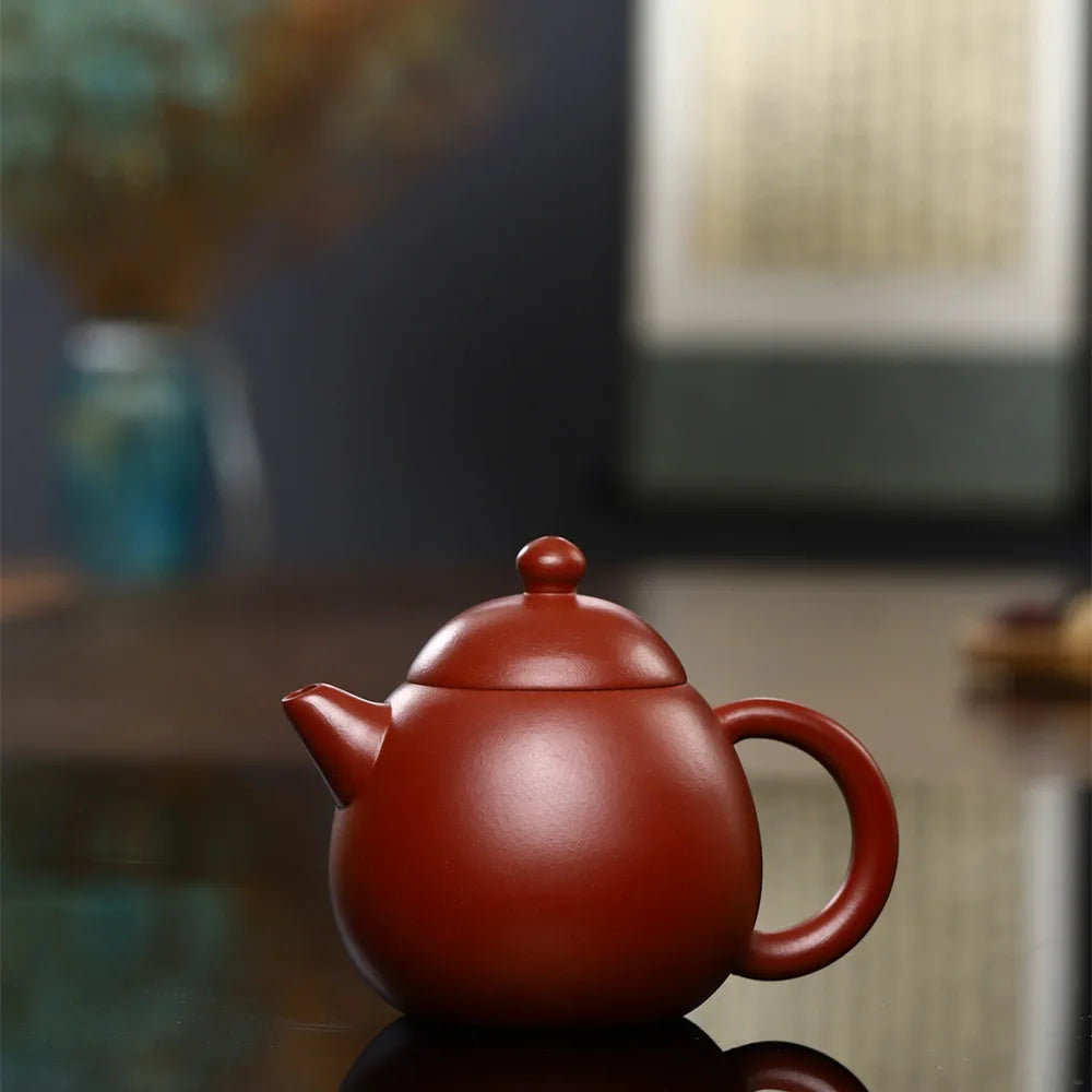 200ml Chinese Yixing Zisha Purple Clay Handmade Longxuesha Ni Dragon Egg Teapot