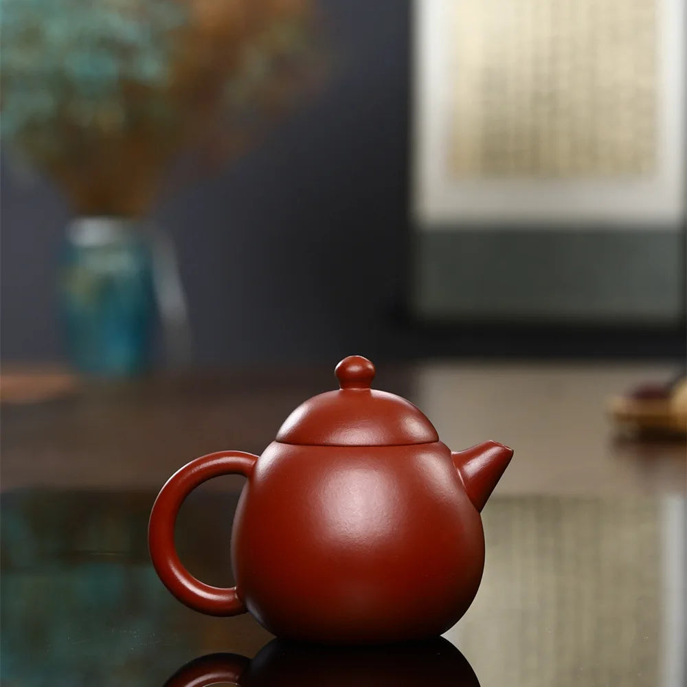 200ml Chinese Yixing Zisha Purple Clay Handmade Longxuesha Ni Dragon Egg Teapot