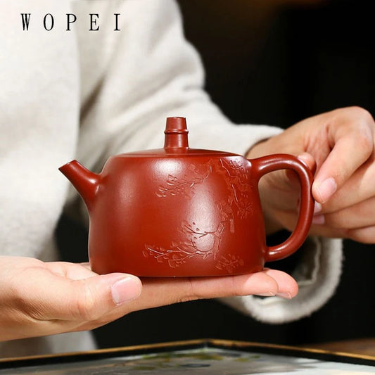 200ml Classic Yixing Purple Clay Teapots Raw Ore Dahongpao Zisha Tea Pot Home Ball Hole Filtration Beauty Kettle Tea Set Gifts