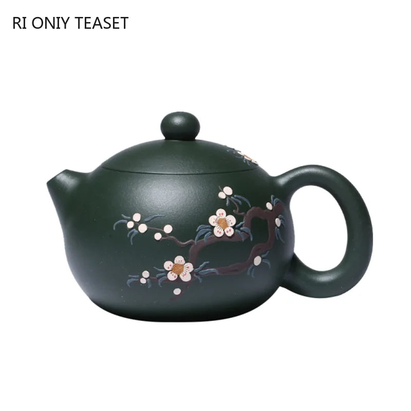 200ml Classic Yixing Purple Clay Teapots Raw Ore Green Mud Xishi Tea Pot Home Zisha Filter Kettle Customized Tea Set Gifts