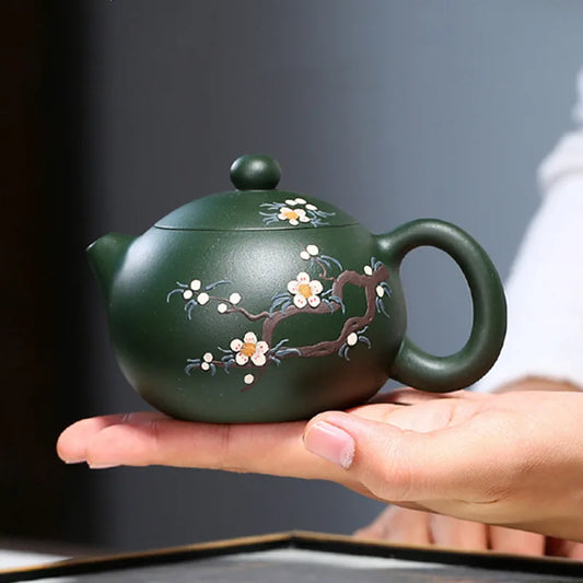 200ml Classic Yixing Purple Clay Teapots Raw Ore Green Mud Xishi Tea Pot Home Zisha Filter Kettle Customized Tea Set Gifts