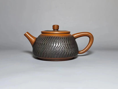200ml Handmade Master Jumping Knife Carving Shipiao filling Tea Pot(Not Yixing Zisha) Kung Fu Tea Set Drinkware Tea Ceremony