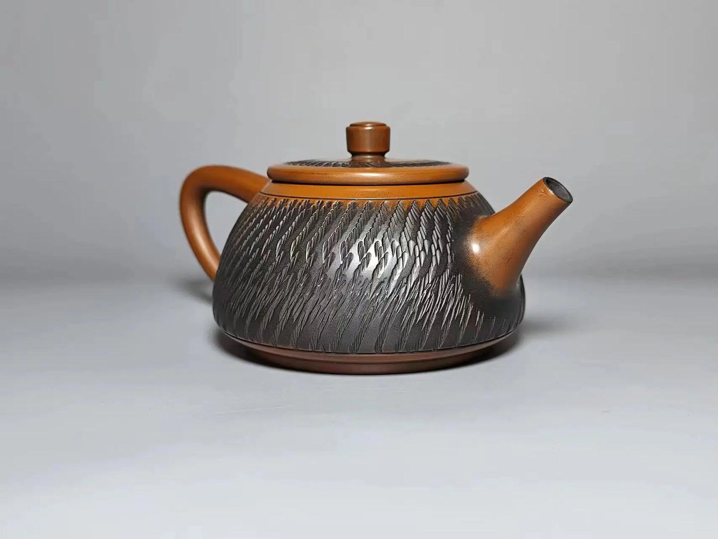 200ml Handmade Master Jumping Knife Carving Shipiao filling Tea Pot(Not Yixing Zisha) Kung Fu Tea Set Drinkware Tea Ceremony