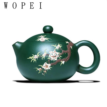 200ml High-end Yixing Purple Clay Teapots Handmade Plum Bossom Xishi Tea Pot Ball Hole Filter Kettle Chinese Zisha Tea Set Gifts