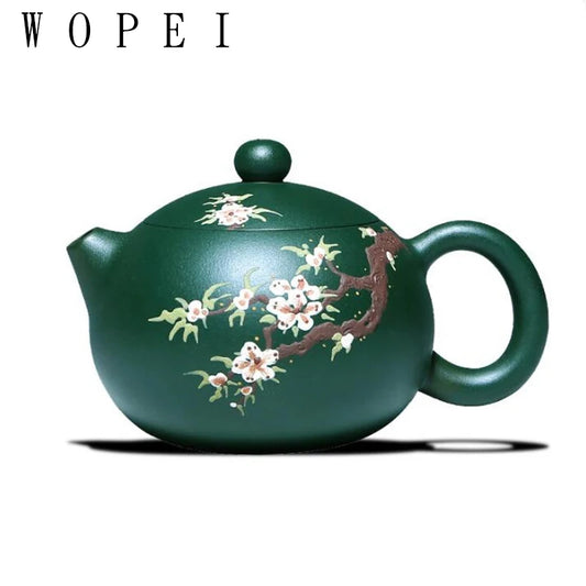 200ml High-end Yixing Purple Clay Teapots Handmade Plum Bossom Xishi Tea Pot Ball Hole Filter Kettle Chinese Zisha Tea Set Gifts