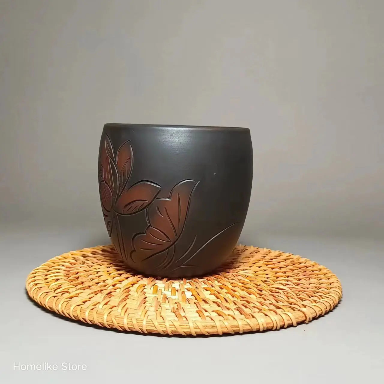 200ml Jianshui Clay Pure Handmade Lotus Seeds Full Carving Teacup(Not Yixing Zisha) Kung Fu Tea Set Drinkware Tea Ceremony
