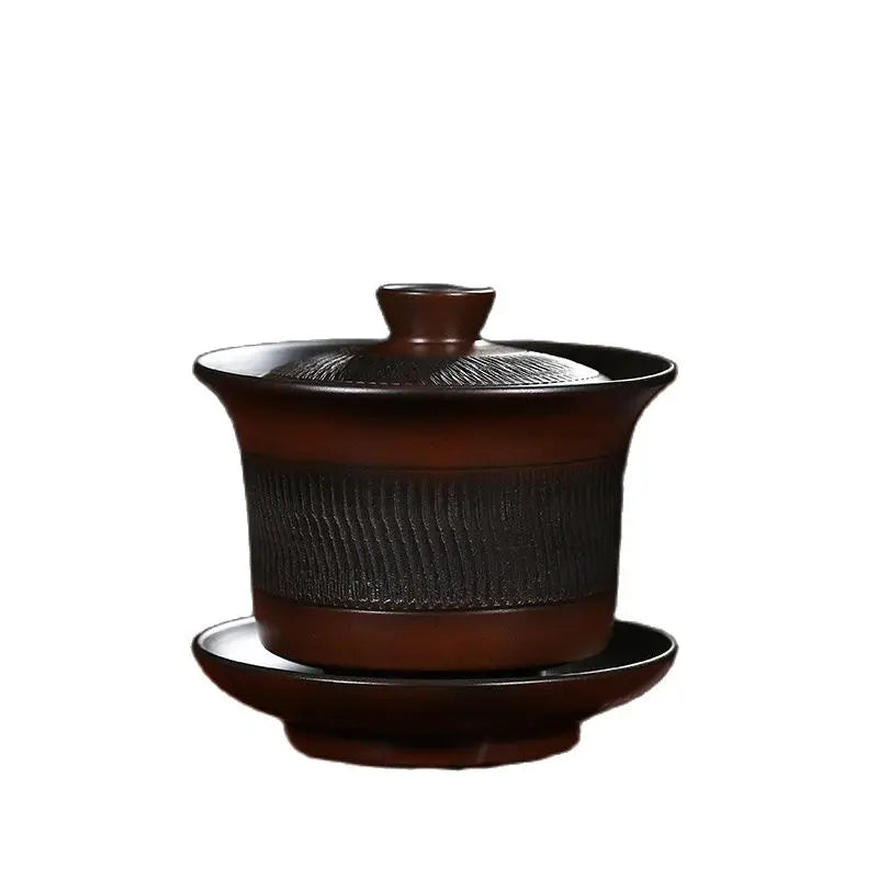 200ml Jianshui Pure Handmade Carving Gaiwan TeaPot(Not Yixing Zisha) Ceramic  Kung Fu Tea Set Drinkware Tea Ceremony