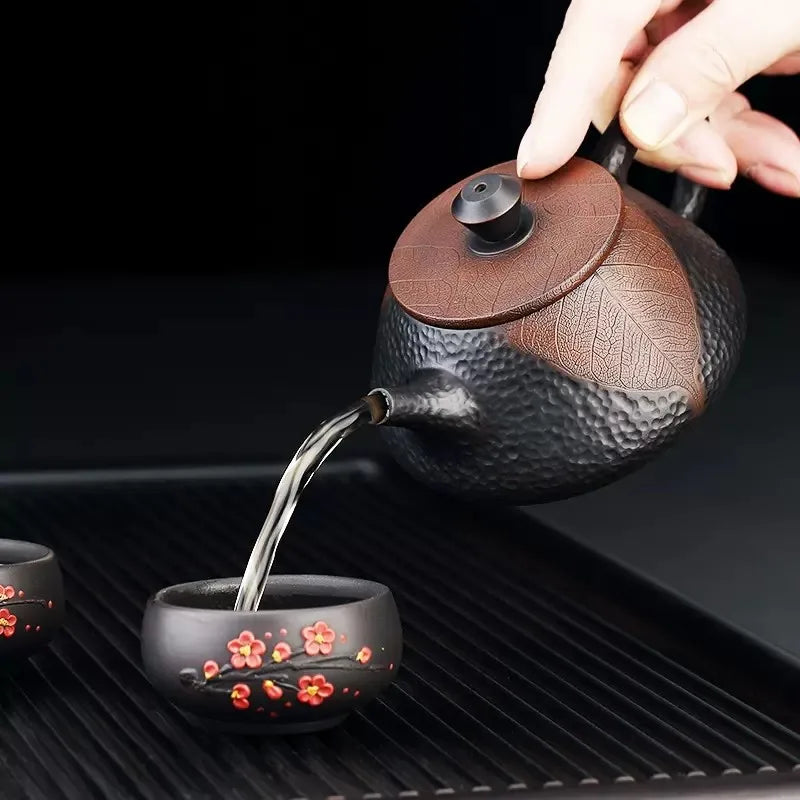 200ml Jianshui Purple Clay Pure Handmade Carving Tea Pot(Not Yixing Zisha) Kung Fu Tea Set Drinkware Tea Ceremony