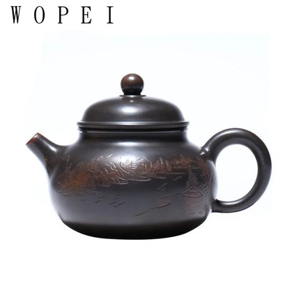 200ml Tradition Yixing Purple Clay Teapots Raw Ore Handmade Tea Pot Home Beauty Kettle Chinese Zisha Tea Set Customized Gifts