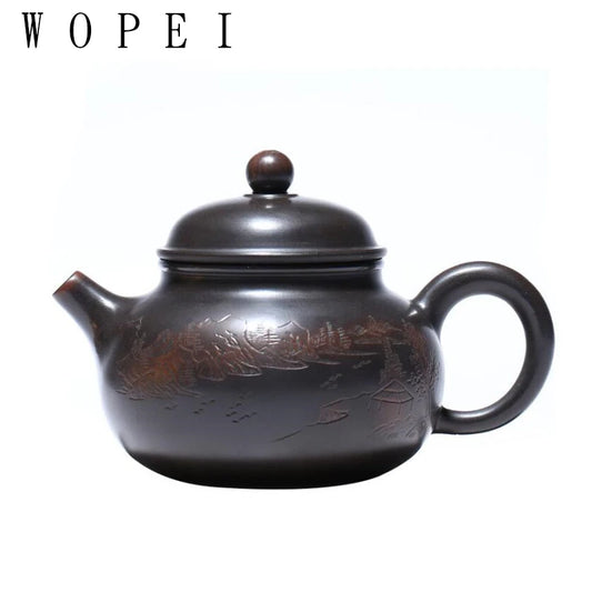 200ml Tradition Yixing Purple Clay Teapots Raw Ore Handmade Tea Pot Home Beauty Kettle Chinese Zisha Tea Set Customized Gifts