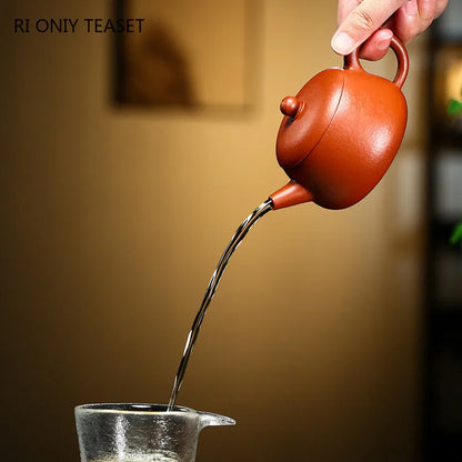 200ml Yixing Famous Purple Clay Teapot Authentic Handmade Tea Pot Raw Ore Beauty Kettle Chinese Zisha Tea Set Customized Gifts