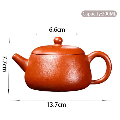 200ml Yixing Famous Purple Clay Teapot Authentic Handmade Tea Pot Raw Ore Beauty Kettle Chinese Zisha Tea Set Customized Gifts