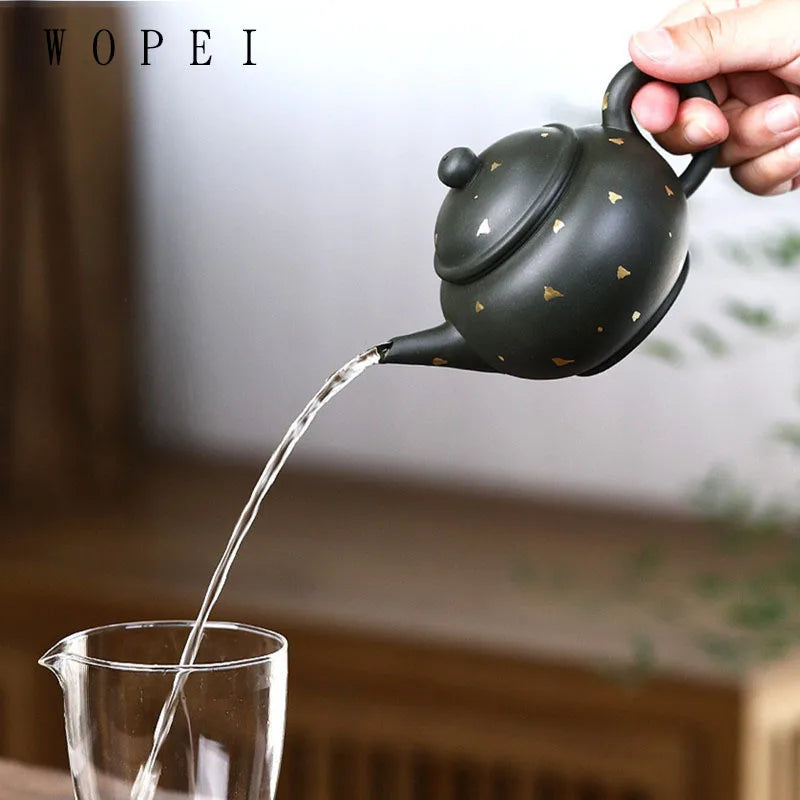 200ml Yixing Famous Purple Clay Teapot Handmade Tea Pot Raw Ore Green Mud Beauty Kettle Chinese Authentic Zisha Tea Set Gifts