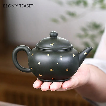 200ml Yixing Famous Purple Clay Teapot Handmade Tea Pot Raw Ore Green Mud Beauty Kettle Chinese Authentic Zisha Tea Set Gifts