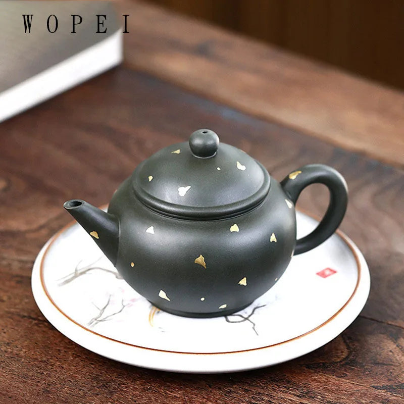 200ml Yixing Famous Purple Clay Teapot Handmade Tea Pot Raw Ore Green Mud Beauty Kettle Chinese Authentic Zisha Tea Set Gifts