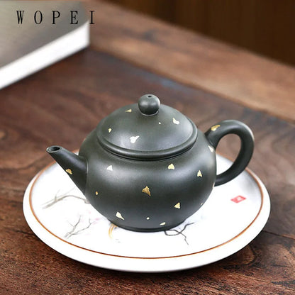 200ml Yixing Famous Purple Clay Teapot Handmade Tea Pot Raw Ore Green Mud Beauty Kettle Chinese Authentic Zisha Tea Set Gifts