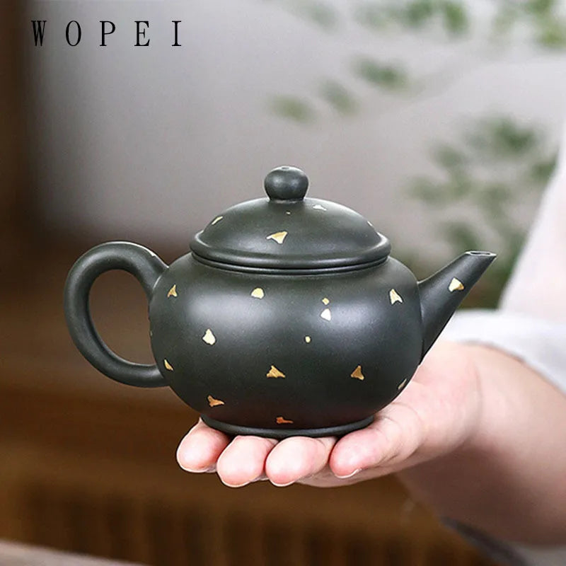 200ml Yixing Famous Purple Clay Teapot Handmade Tea Pot Raw Ore Green Mud Beauty Kettle Chinese Authentic Zisha Tea Set Gifts