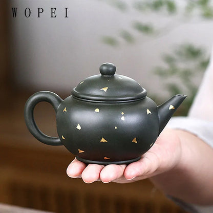 200ml Yixing Famous Purple Clay Teapot Handmade Tea Pot Raw Ore Green Mud Beauty Kettle Chinese Authentic Zisha Tea Set Gifts