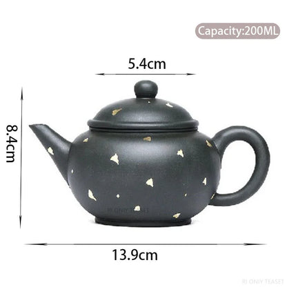 200ml Yixing Famous Purple Clay Teapot Handmade Tea Pot Raw Ore Green Mud Beauty Kettle Chinese Authentic Zisha Tea Set Gifts