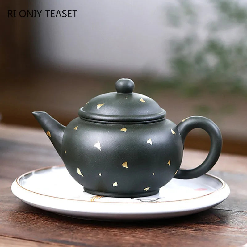 200ml Yixing Famous Purple Clay Teapot Handmade Tea Pot Raw Ore Green Mud Beauty Kettle Chinese Authentic Zisha Tea Set Gifts