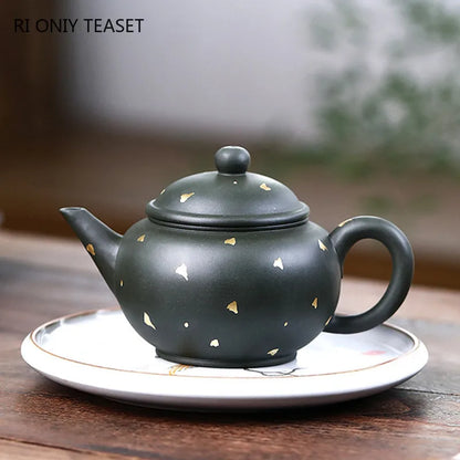 200ml Yixing Famous Purple Clay Teapot Handmade Tea Pot Raw Ore Green Mud Beauty Kettle Chinese Authentic Zisha Tea Set Gifts
