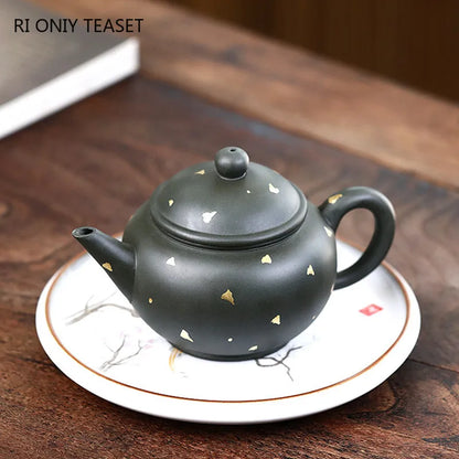 200ml Yixing Famous Purple Clay Teapot Handmade Tea Pot Raw Ore Green Mud Beauty Kettle Chinese Authentic Zisha Tea Set Gifts