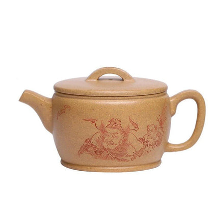 200ml Yixing High-end Handmade Purple Clay Teapots Famous Hand-carved Tea Pot Raw Ore Section Mud Kettle Chinese Zisha Tea Set