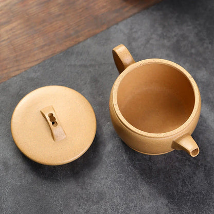 200ml Yixing High-end Handmade Purple Clay Teapots Famous Hand-carved Tea Pot Raw Ore Section Mud Kettle Chinese Zisha Tea Set