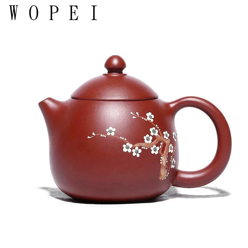 200ml Yixing Purple Clay Dragon Egg Teapot Master Handmade Plum Bossom Tea Pot Raw Ore Dahongpao Kettle Chinese Zisha Tea Set