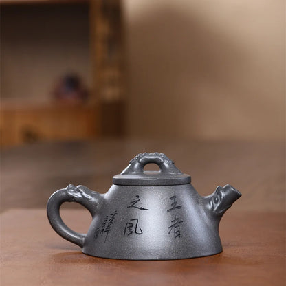 200ml Yixing Purple Clay Teapot Famous Handmade Peony Tea Pot Collection Raw Ore Suet White Jade Mud Kettle Chinese Zisha Teaset