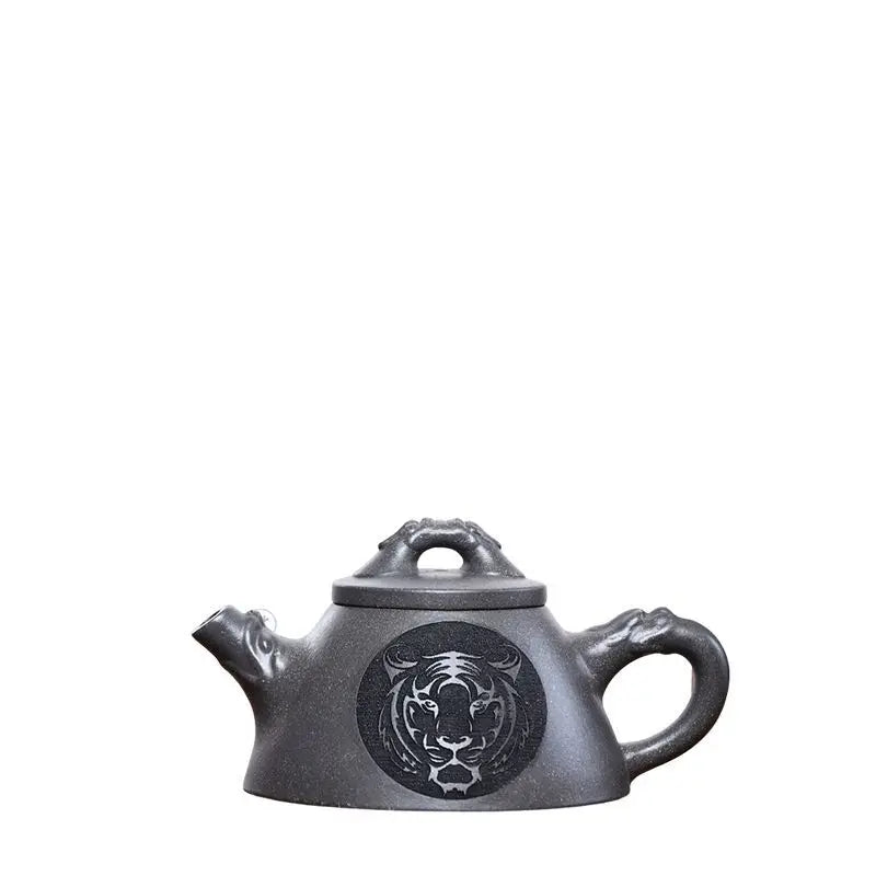 200ml Yixing Purple Clay Teapot Famous Handmade Peony Tea Pot Collection Raw Ore Suet White Jade Mud Kettle Chinese Zisha Teaset