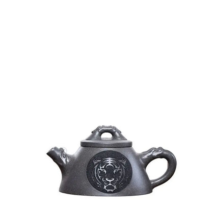 200ml Yixing Purple Clay Teapot Famous Handmade Peony Tea Pot Collection Raw Ore Suet White Jade Mud Kettle Chinese Zisha Teaset
