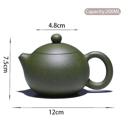 200ml Yixing Purple Clay Teapot High-end Handmade Xishi Tea Pot Ball Hole Filter Kettle Chinese Zisha Tea Set Collection Gifts