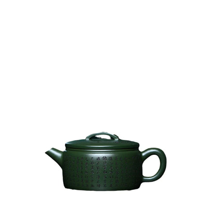 200ml Yixing Purple Clay Teapot Raw Ore Green Mud Hand-carved hanwa Kettle Home Beauty Tea Infuser Chinese Zisha Tea Set
