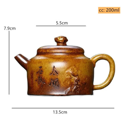 200ml Yixing Purple Clay Teapot Tradition Ball Hole Filter Kettle Chinese Zisha Beauty Tea Infuser Custom Tea Ceremony Gifts