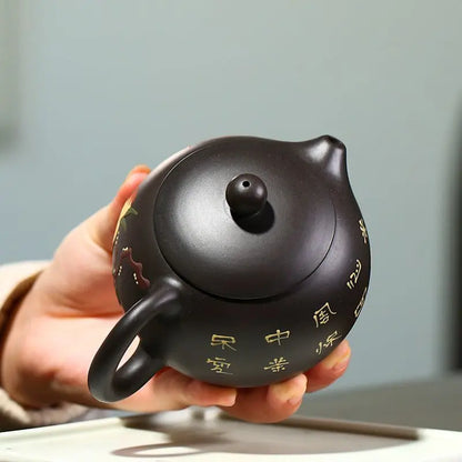 200ml Yixing Purple Clay Teapots Authentic Xishi Tea PotFilter Kettle Handmade Boutique Zisha Tea Set