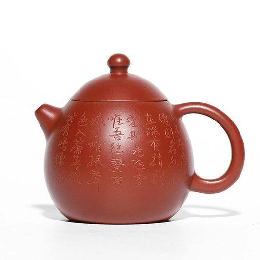 200ml Yixing Purple Clay Teapots Famous Artists Handmade Dragon Egg Tea Pot Raw Ore Dahongpao Mud Kettle Chinese Zisha Tea Set