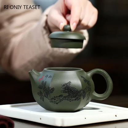 200ml Yixing Purple Clay Teapots Master Creativity Handmade Six Parties Shape Tea Pot Beauty Kettle Chinese Zisha Tea Set Gifts