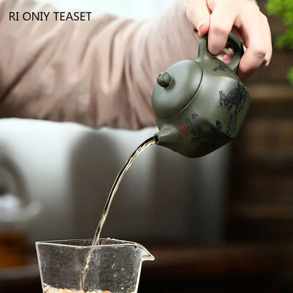 200ml Yixing Purple Clay Teapots Master Creativity Handmade Six Parties Shape Tea Pot Beauty Kettle Chinese Zisha Tea Set Gifts