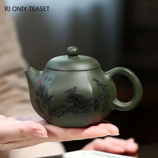 200ml Yixing Purple Clay Teapots Master Creativity Handmade Six Parties Shape Tea Pot Beauty Kettle Chinese Zisha Tea Set Gifts