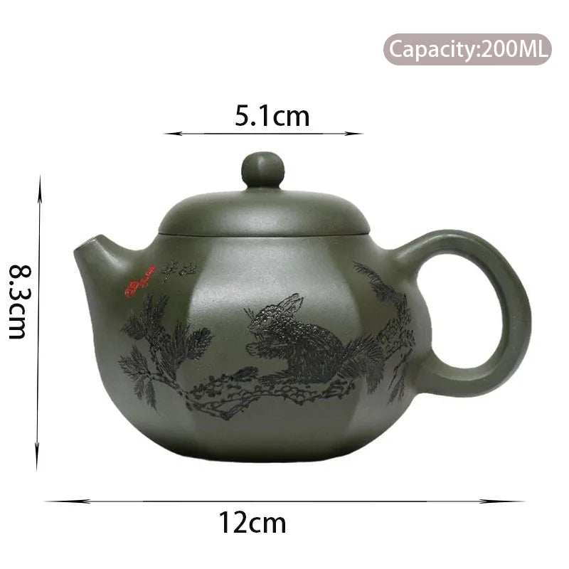 200ml Yixing Purple Clay Teapots Master Creativity Handmade Six Parties Shape Tea Pot Beauty Kettle Chinese Zisha Tea Set Gifts